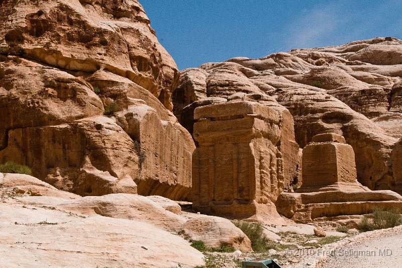 20100412_113201 D300.jpg - Petra was under the rule of many.  Under Roman rule it deteriorated. Many buildings were destroyed in an earthquake (363 AD).  The water supply was crippled.